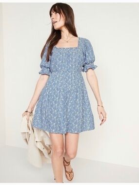Old Navy Floral Embroidered Mini Dress